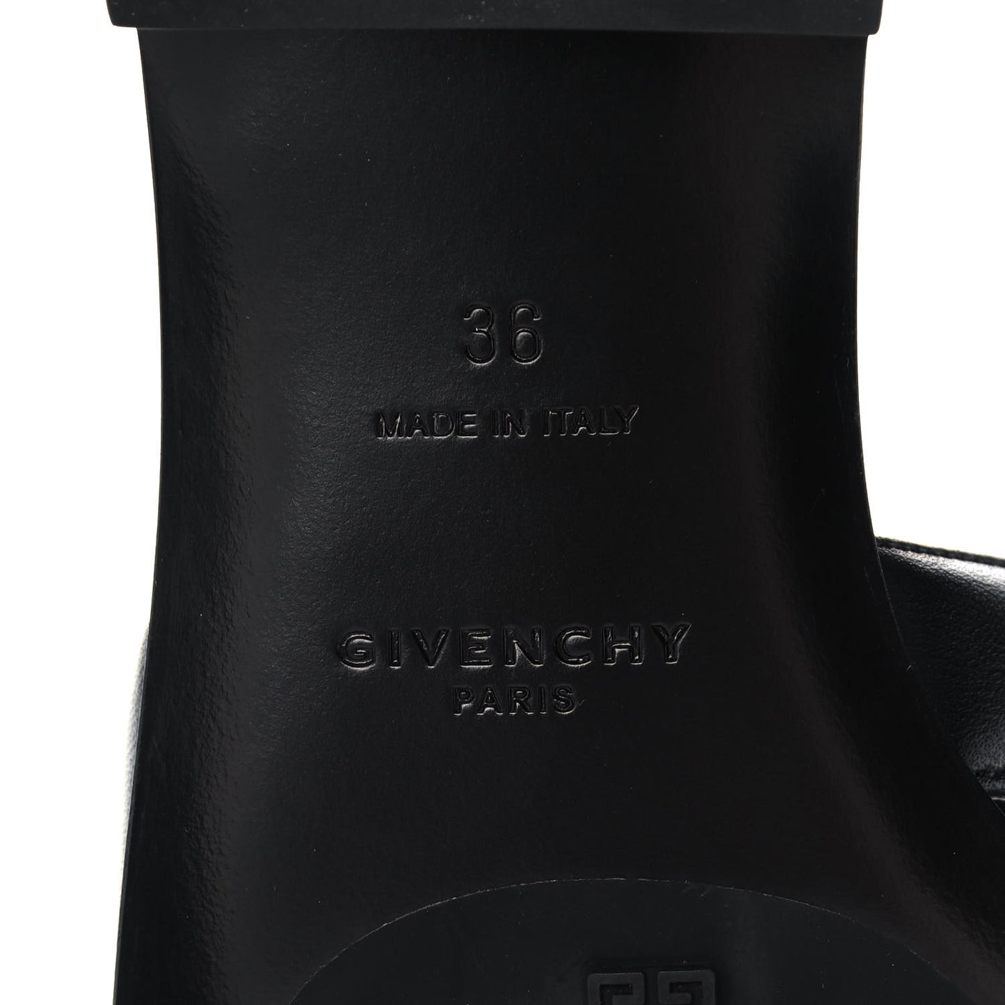 Nappa G Flat Sandals 36 Black