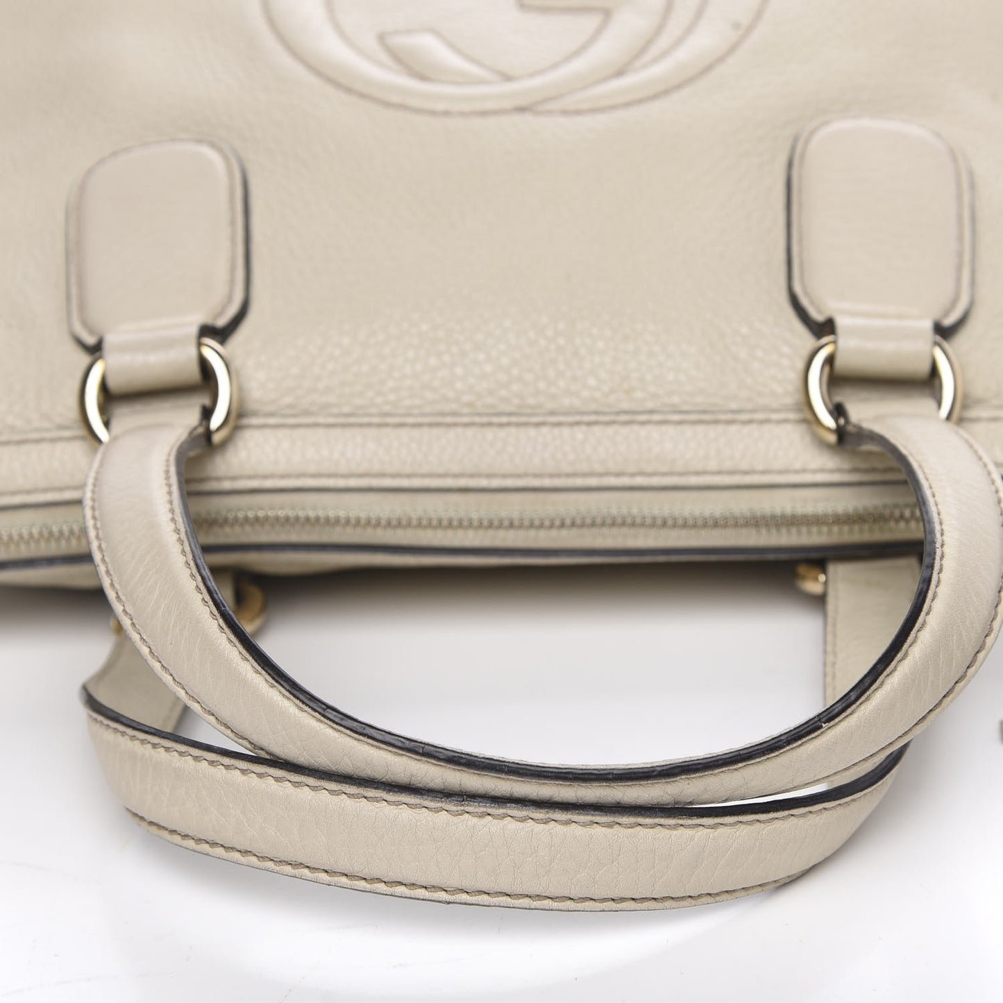 Cellarius Calfskin Small Soho Top Handle Satchel Off White