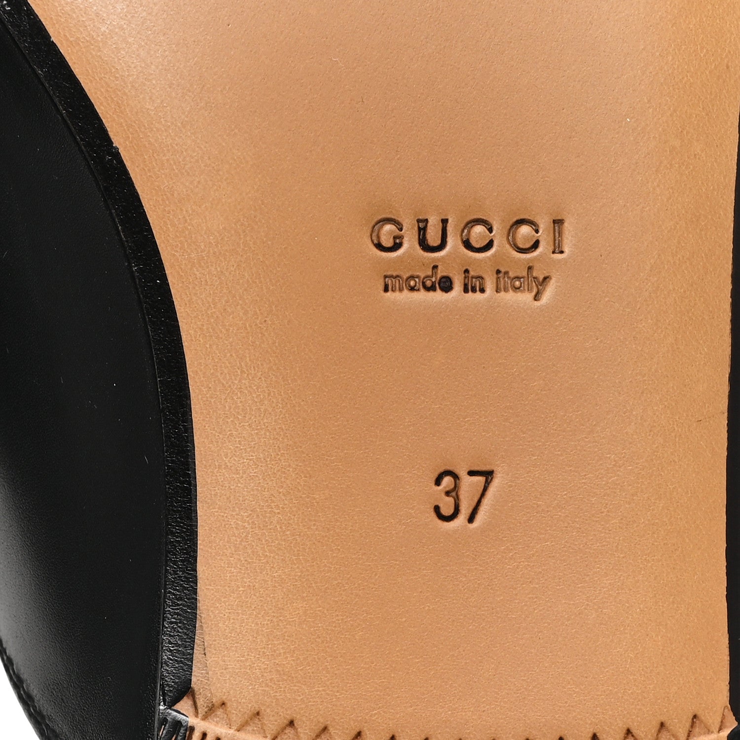 Gucci Calfskin Womens Princetown Slippers 37 Black 7 of 10