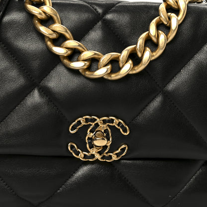 Chanel Lambskin Quilted Large Chanel 19 Flap Black 8 of 11