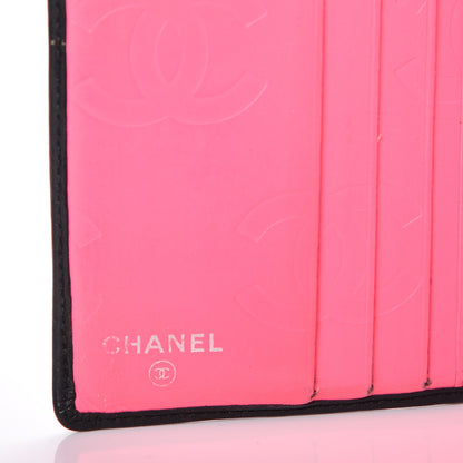 Chanel Calfskin Quilted Cambon Bi-fold Wallet Black White 6 of 8