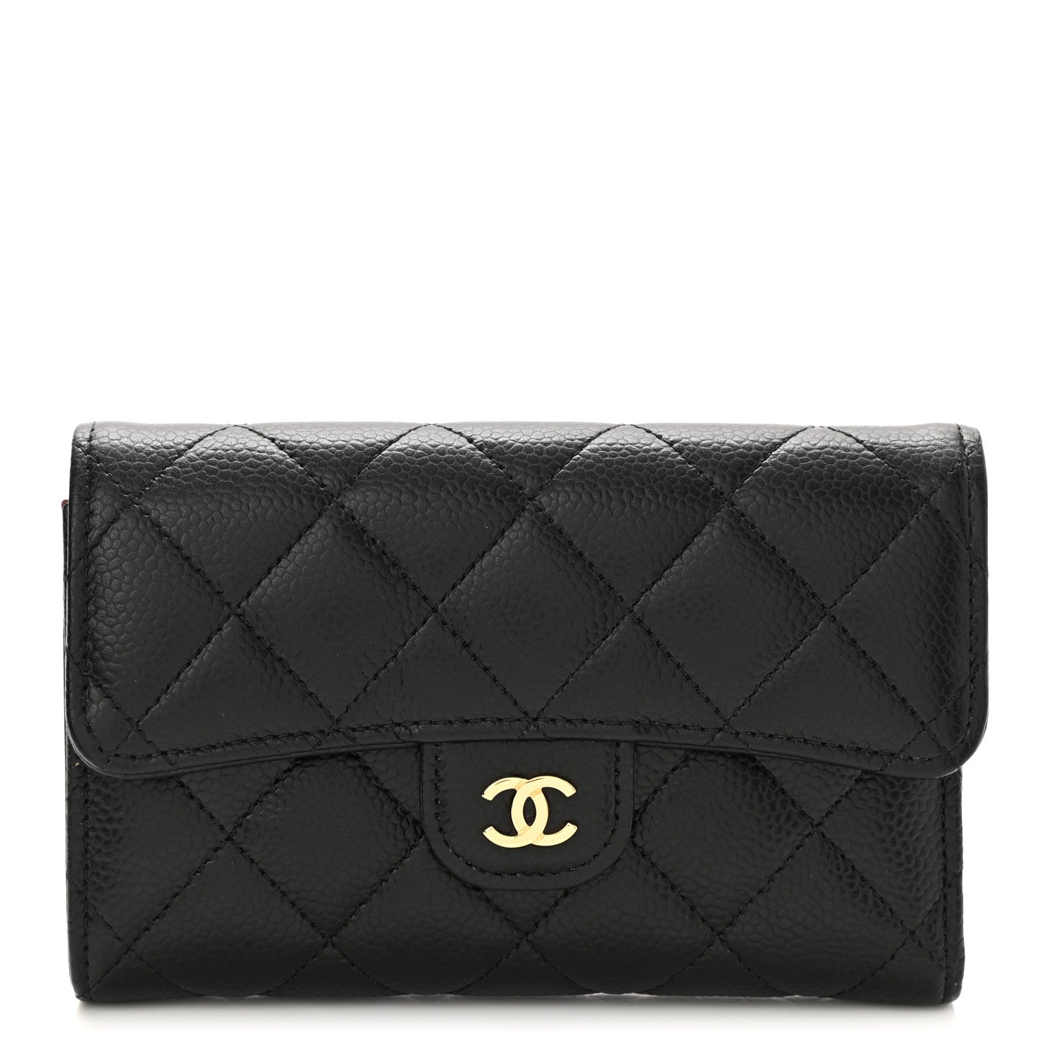 Chanel Caviar Quilted Medium Flap Wallet Black 1 of 9