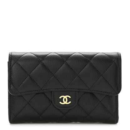 Chanel Caviar Quilted Medium Flap Wallet Black 1 of 9