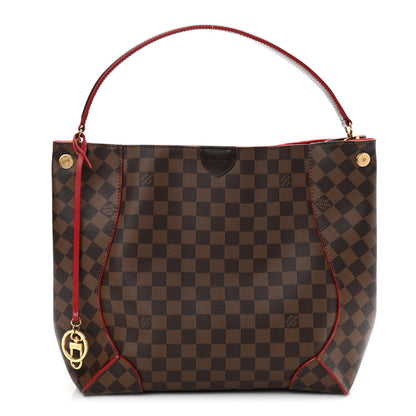 Louis Vuitton Damier Ebene Caissa Hobo Cherry 1 of 11