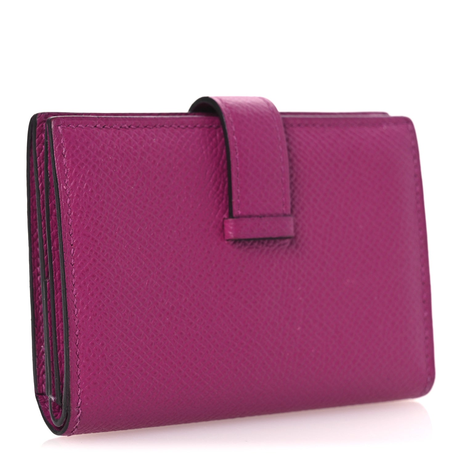 Hermes Epsom Mini Bearn Wallet Rose Pourpre 3 of 12