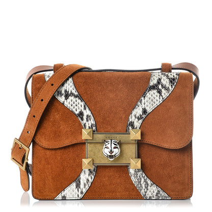 Gucci Python Suede Osiride Shoulder Bag Bright Cuir 1 of 7