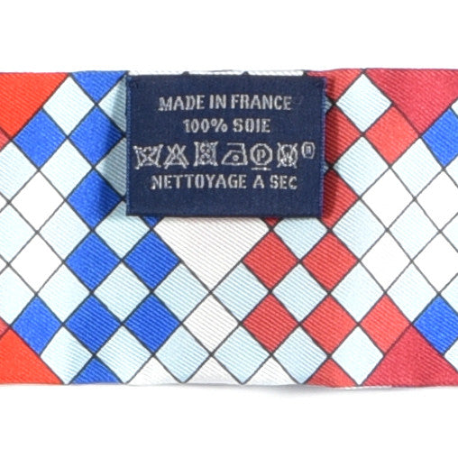 Silk Colliers de Chiens Remix Twilly Marine Rouge White