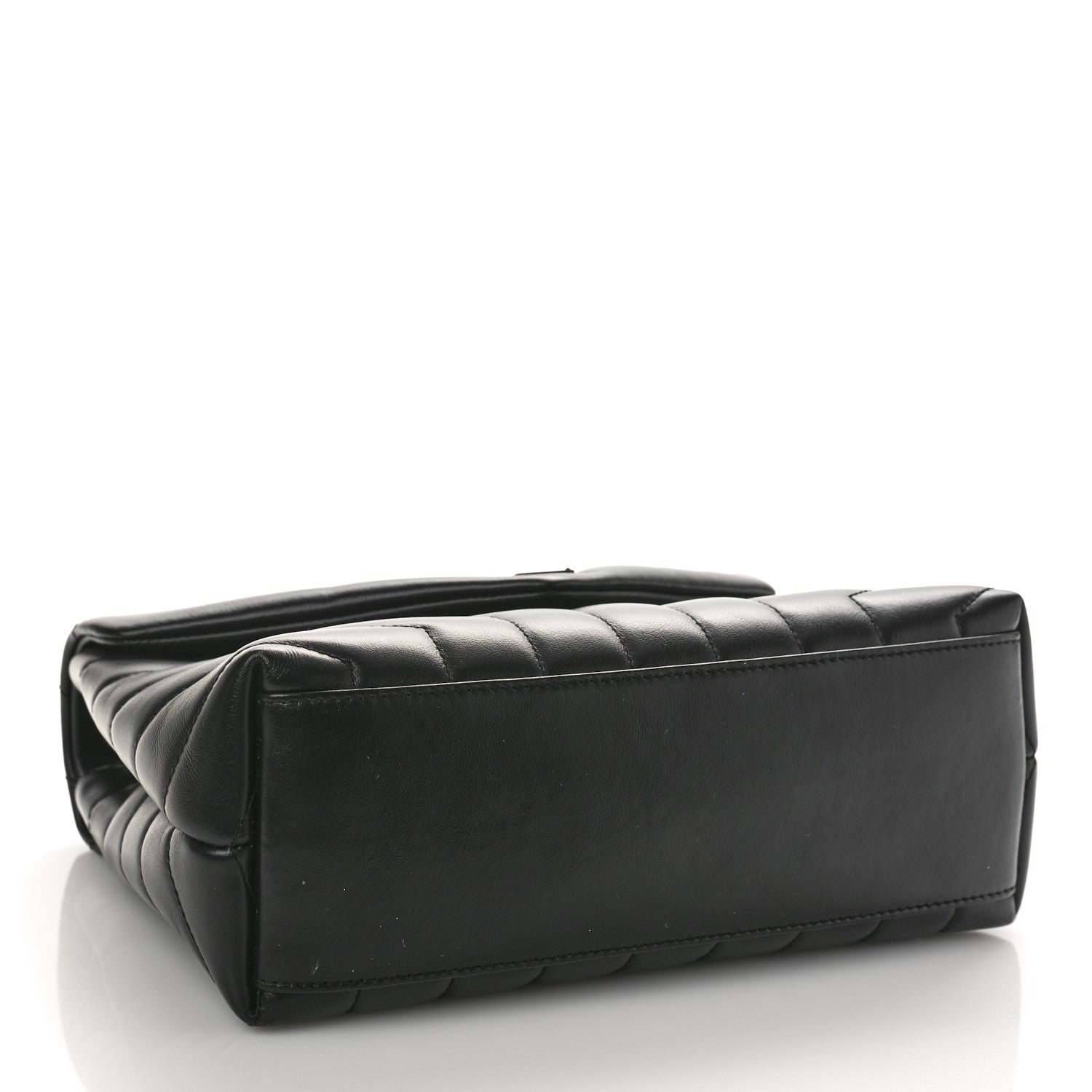 Saint Laurent Calfskin Y Quilted Monogram Monochrome Small Loulou Chain Satchel Black 4 of 8