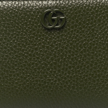 Gucci Dollar Calfskin Monochrome GG Marmont Zip Around Wallet Military Wood 8 of 9