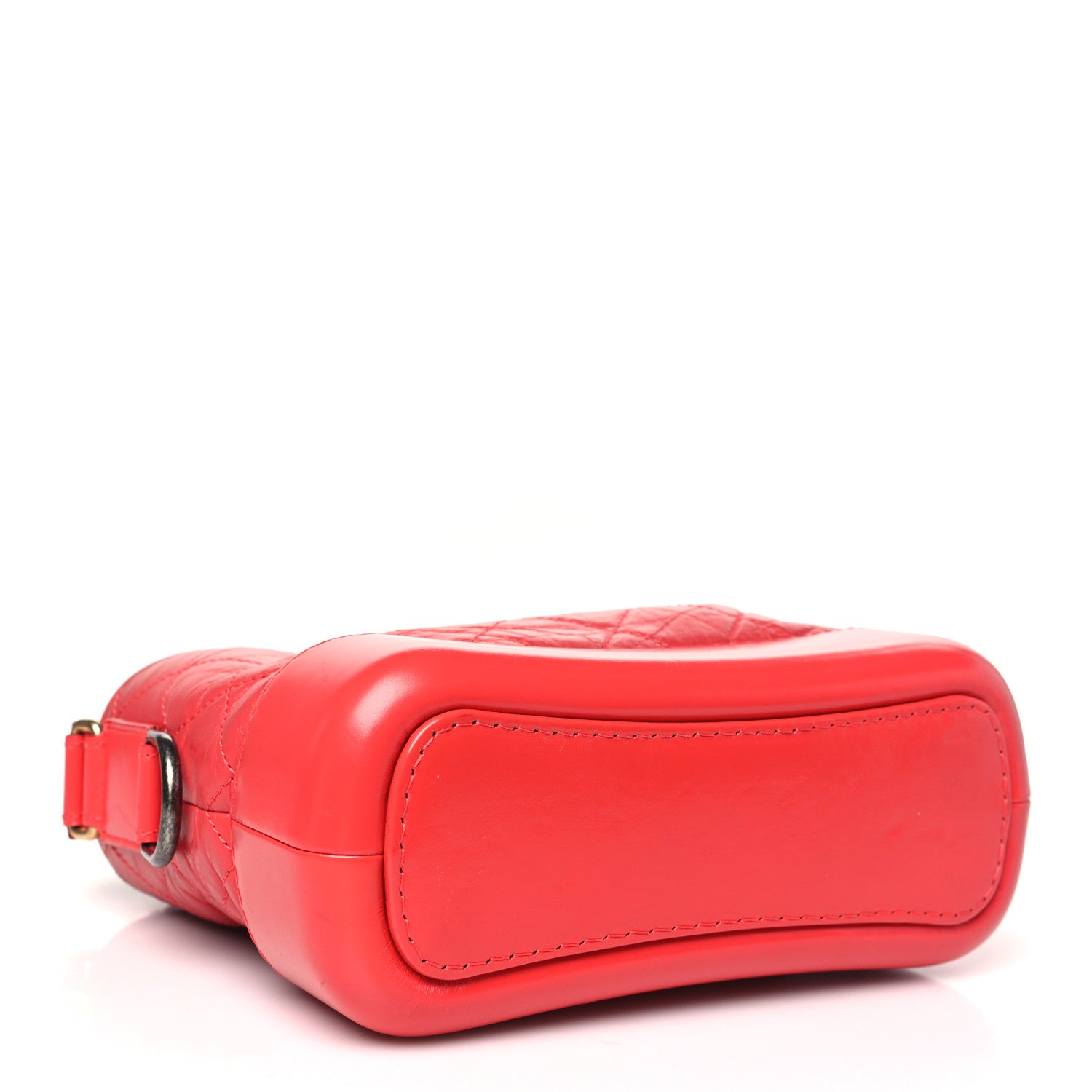 Chanel Aged Calfskin Quilted Small Gabrielle Hobo Red 4 of 10