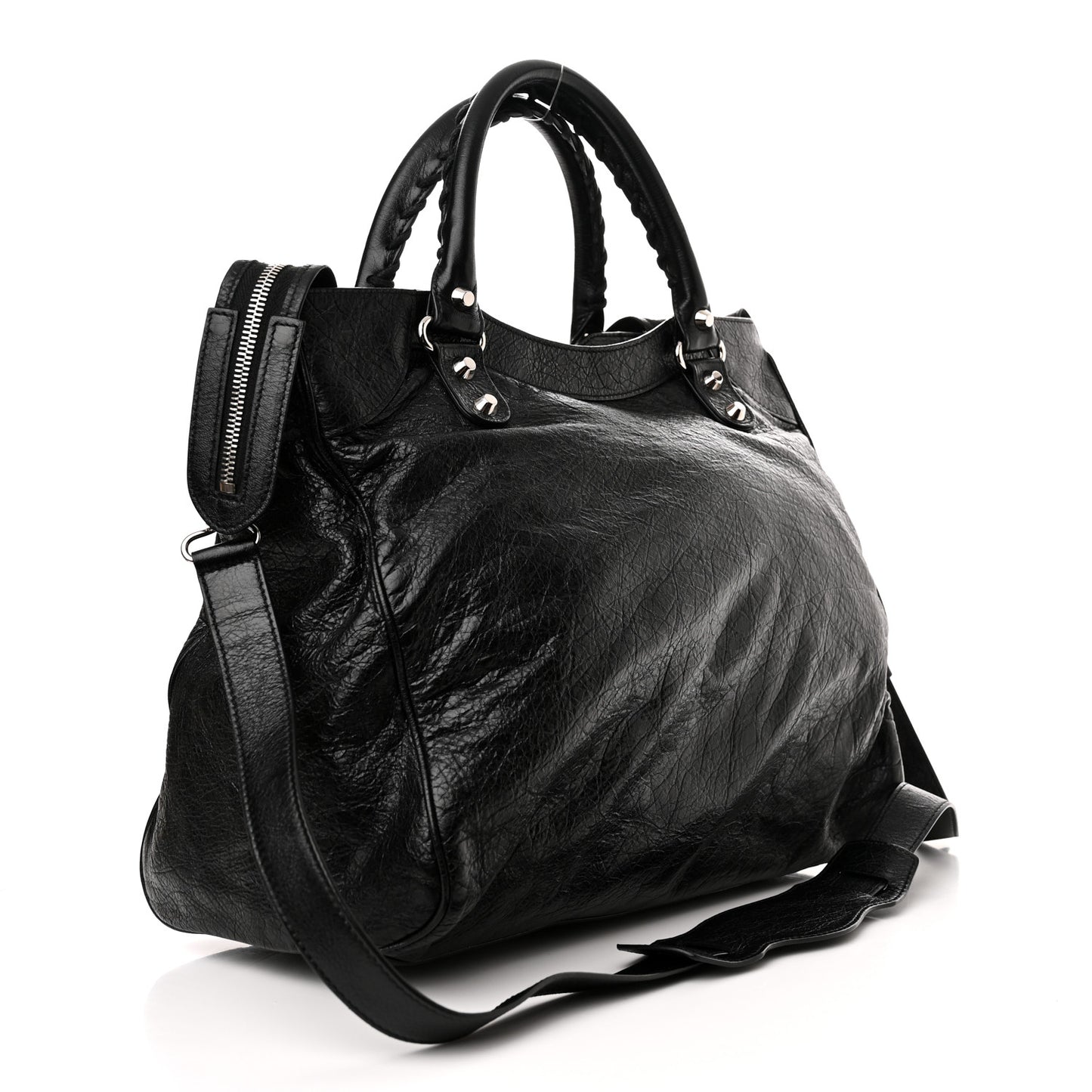 Agneau Classic Silver Hardware Velo Black