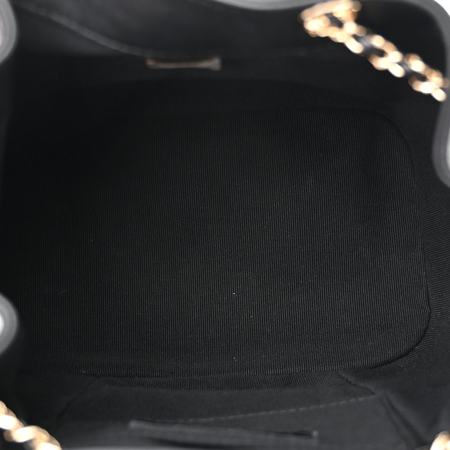 Lambskin Quilted Small Duma Drawstring Backpack Black