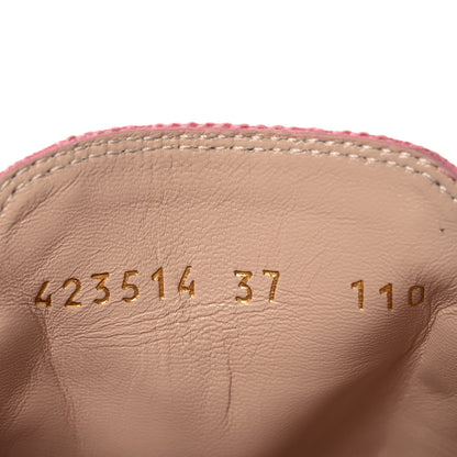 Gucci Canvas GG Monogram Nappa Womens Princetown Slippers 37 Cotton Candy Dark Cotton Candy Wild Rose 9 of 10