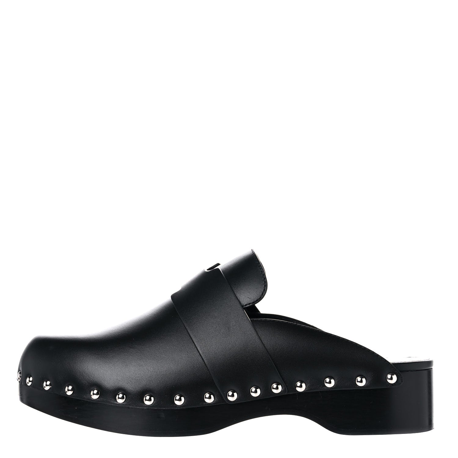 Hermes Calfskin Calya Mules 40 Black 1 of 10