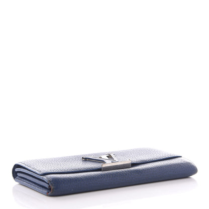 Louis Vuitton Taurillon Capucines Wallet Blue 3 of 10