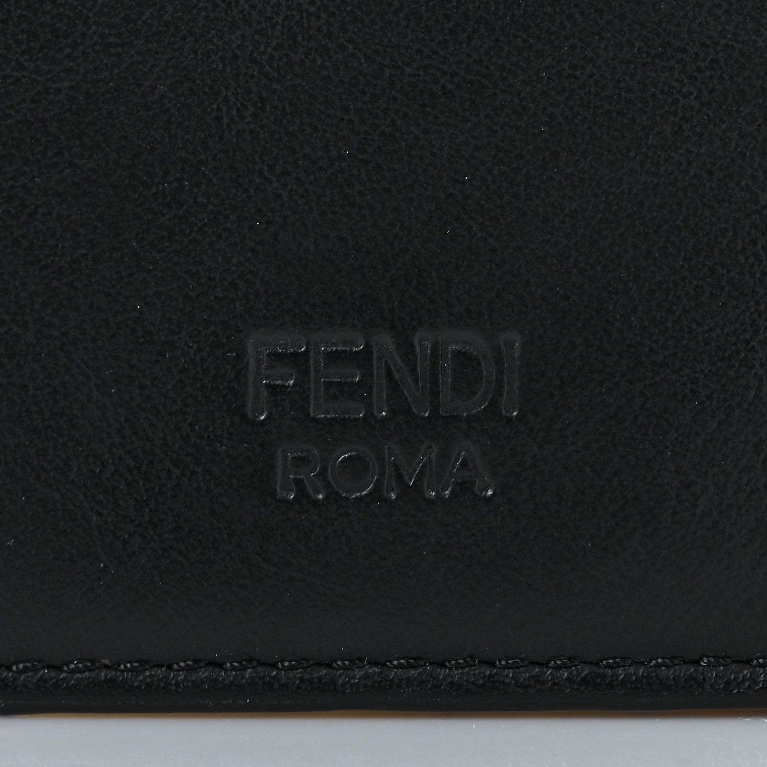 Fendi Vitello Grace Cruise Corner Bug Eye Bi-fold Wallet Black Sunflower 7 of 7