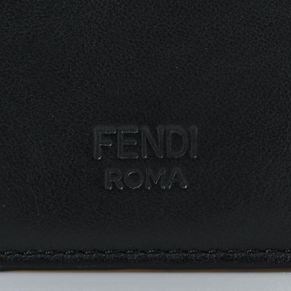 Fendi Vitello Grace Cruise Corner Bug Eye Bi-fold Wallet Black Sunflower 7 of 7