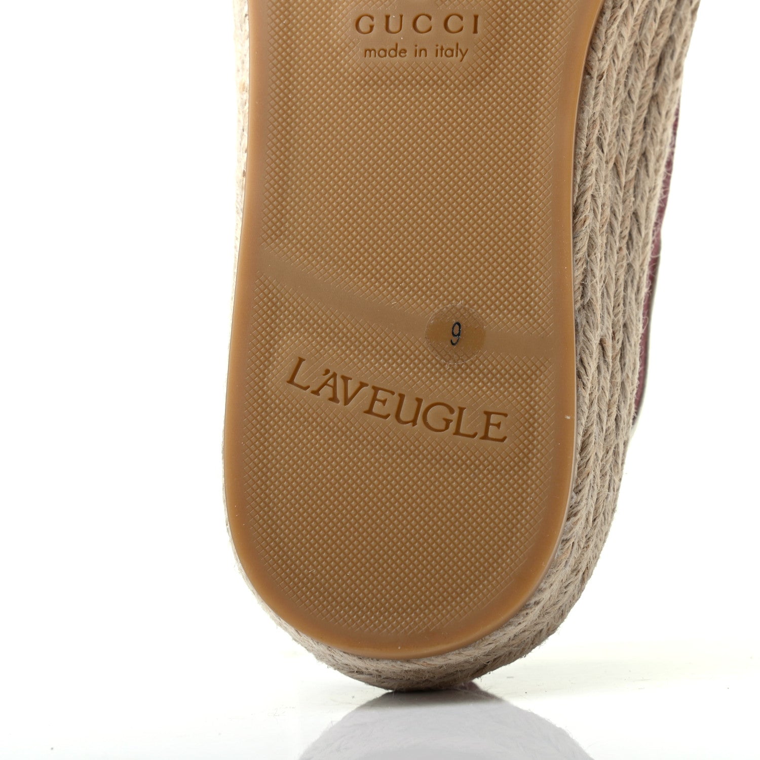 Gucci Jacquard Mini GG Monogram Mens Espadrille Sneakers 9 Burgundy Brick Red 6 of 11