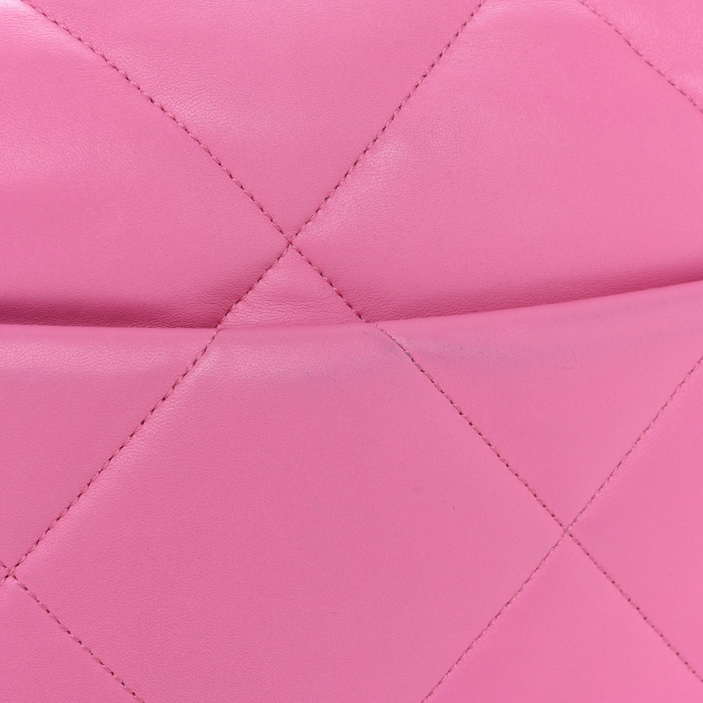 Lambskin Quilted Large Chanel 19 Flap Neon Pink