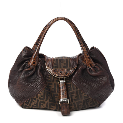 Fendi Zucca Nappa Nuvolata Vitello Tortuga Spy Tobacco Moro 1 of 9