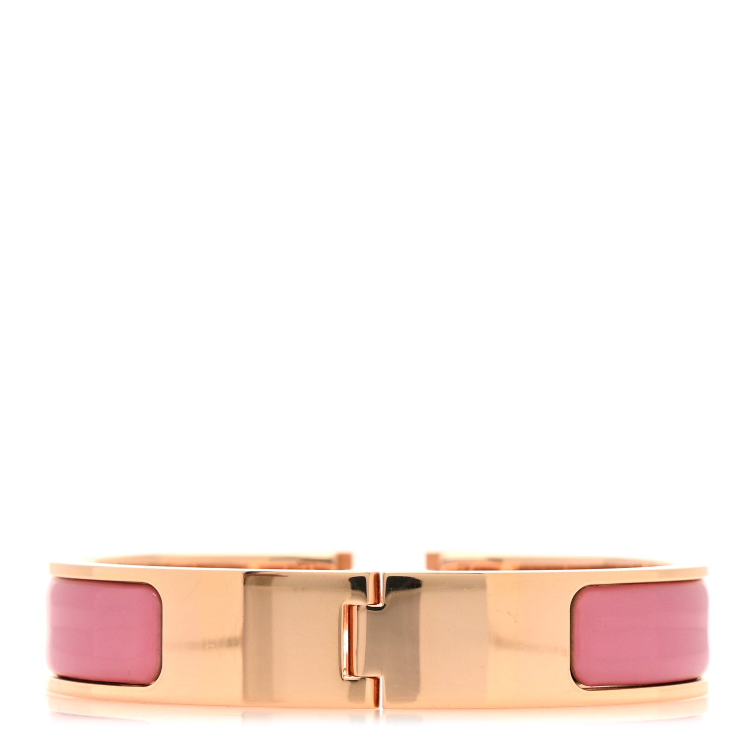 Hermes Enamel Narrow Clic Clac H Bracelet PM Rose Patch 3 of 4