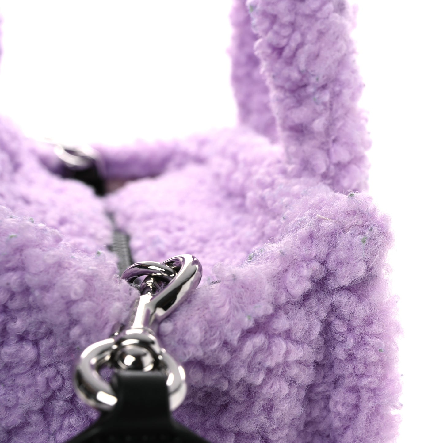 Polyester Cotton Small The Teddy Traveler Tote Bag Lilac