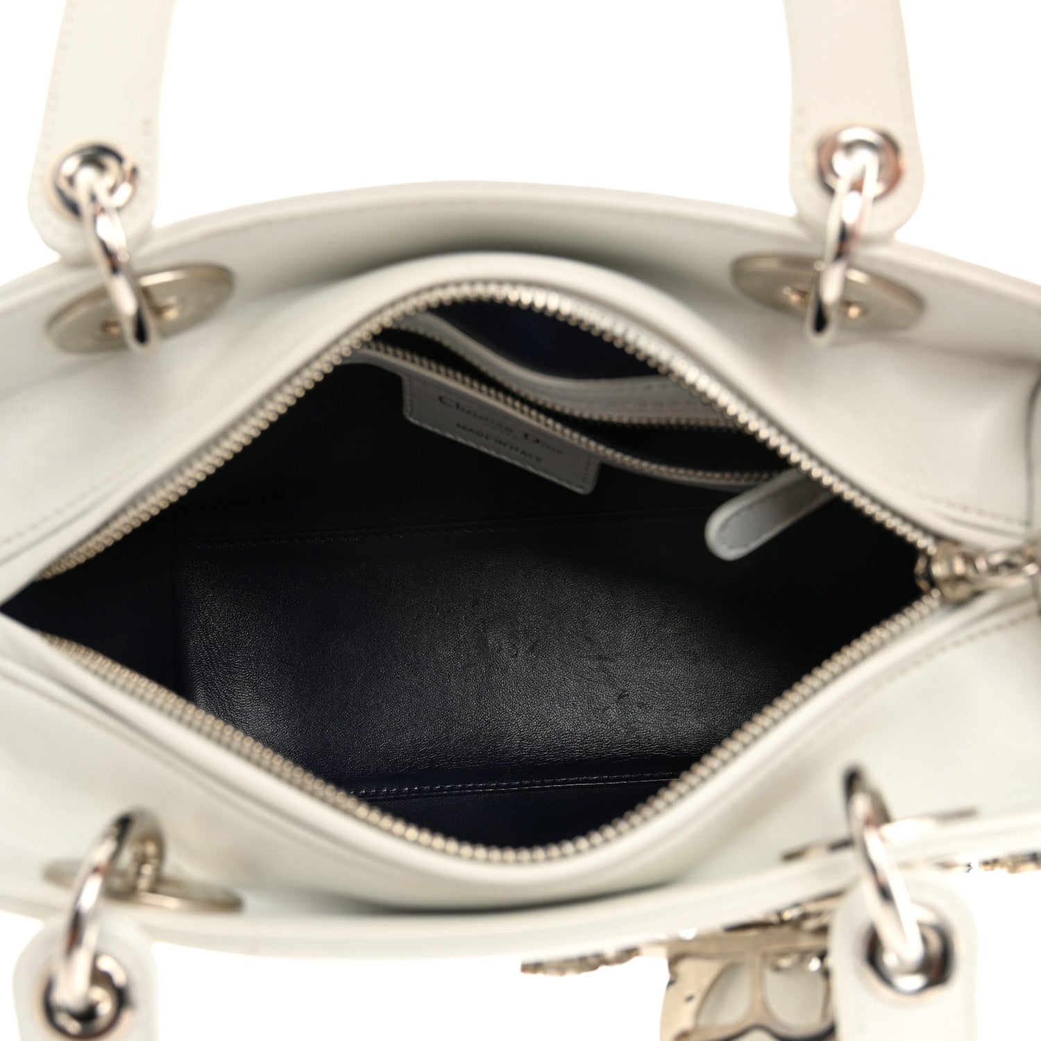 Christian Dior Smooth Calfskin Embellished Dragonfly Medium Lady Dior White Multicolor 5 of 11
