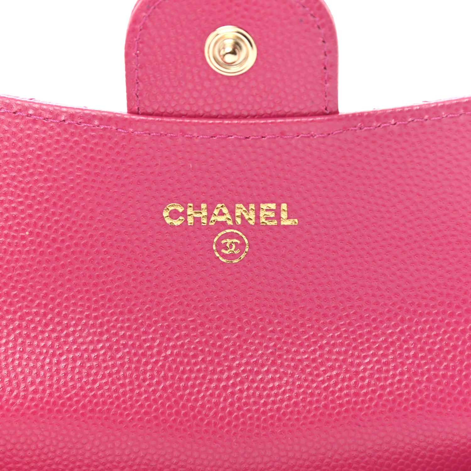 Chanel Caviar Quilted Flap Card Holder Wallet Fuchsia 6 of 12