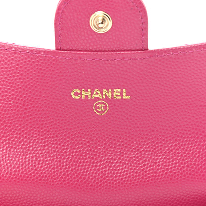 Chanel Caviar Quilted Flap Card Holder Wallet Fuchsia 6 of 12