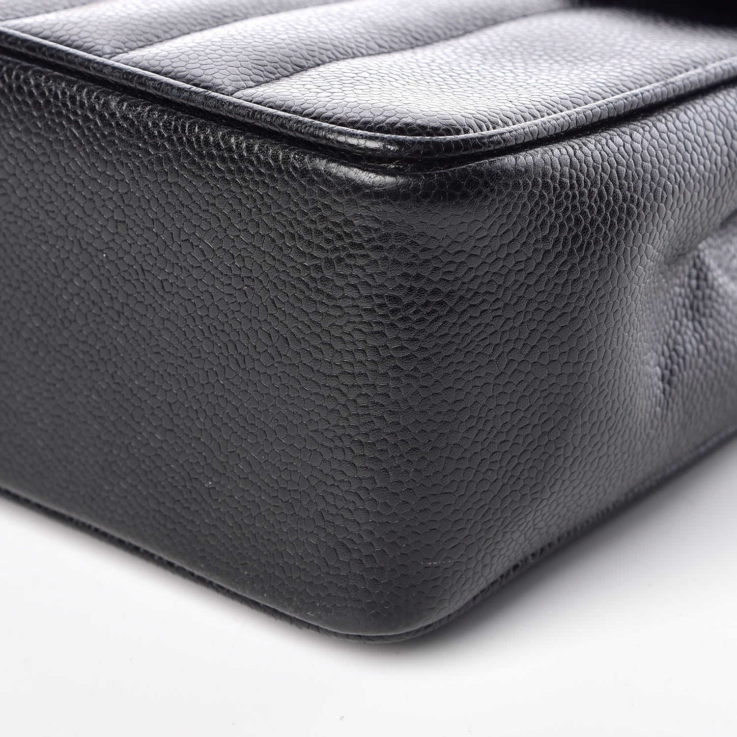 Chanel Caviar Vertical Quilted Jumbo Single Flap Black 10 of 14