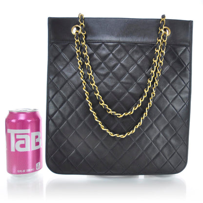 Chanel Lambskin Flat Tote Black 2 of 8