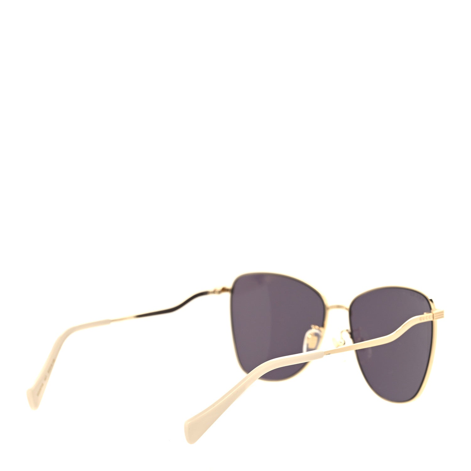 Gucci Metal Square Frame Sunglasses GG0970S Gold Grey 4 of 7