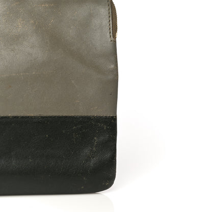 Celine Smooth Lambskin Bi-Color Solo Clutch Pouch Army Green 15 of 32