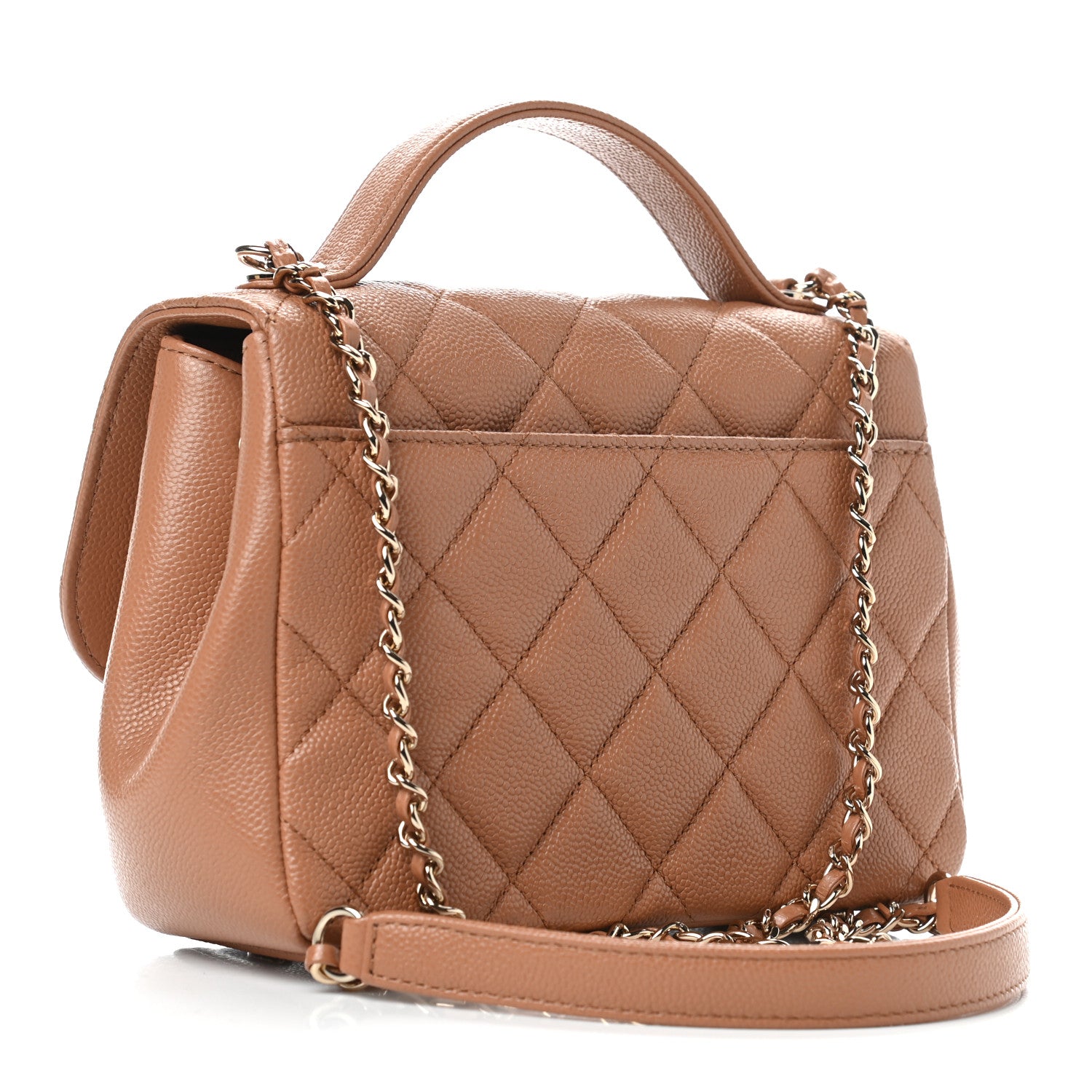 Chanel Caviar Quilted Small Business Affinity Flap Camel 3 of 9