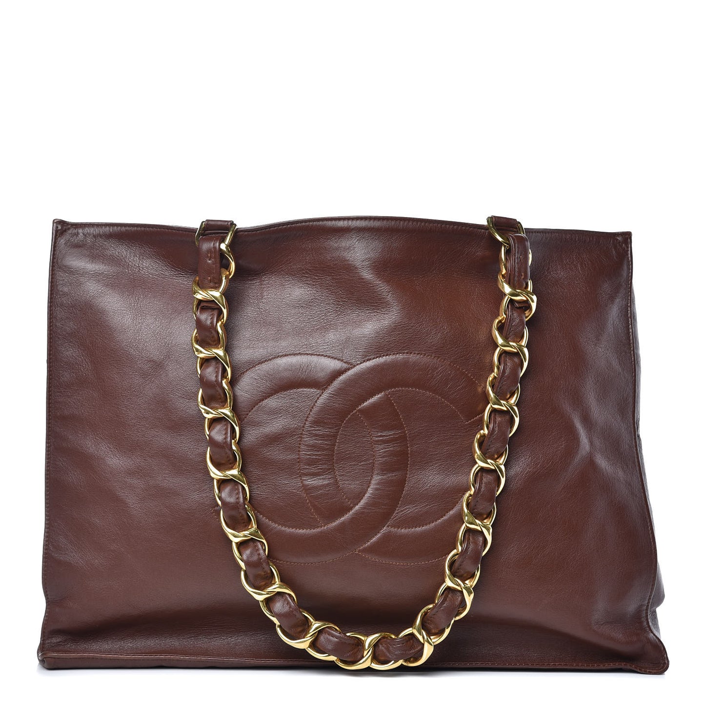 Lambskin CC Tote Brown