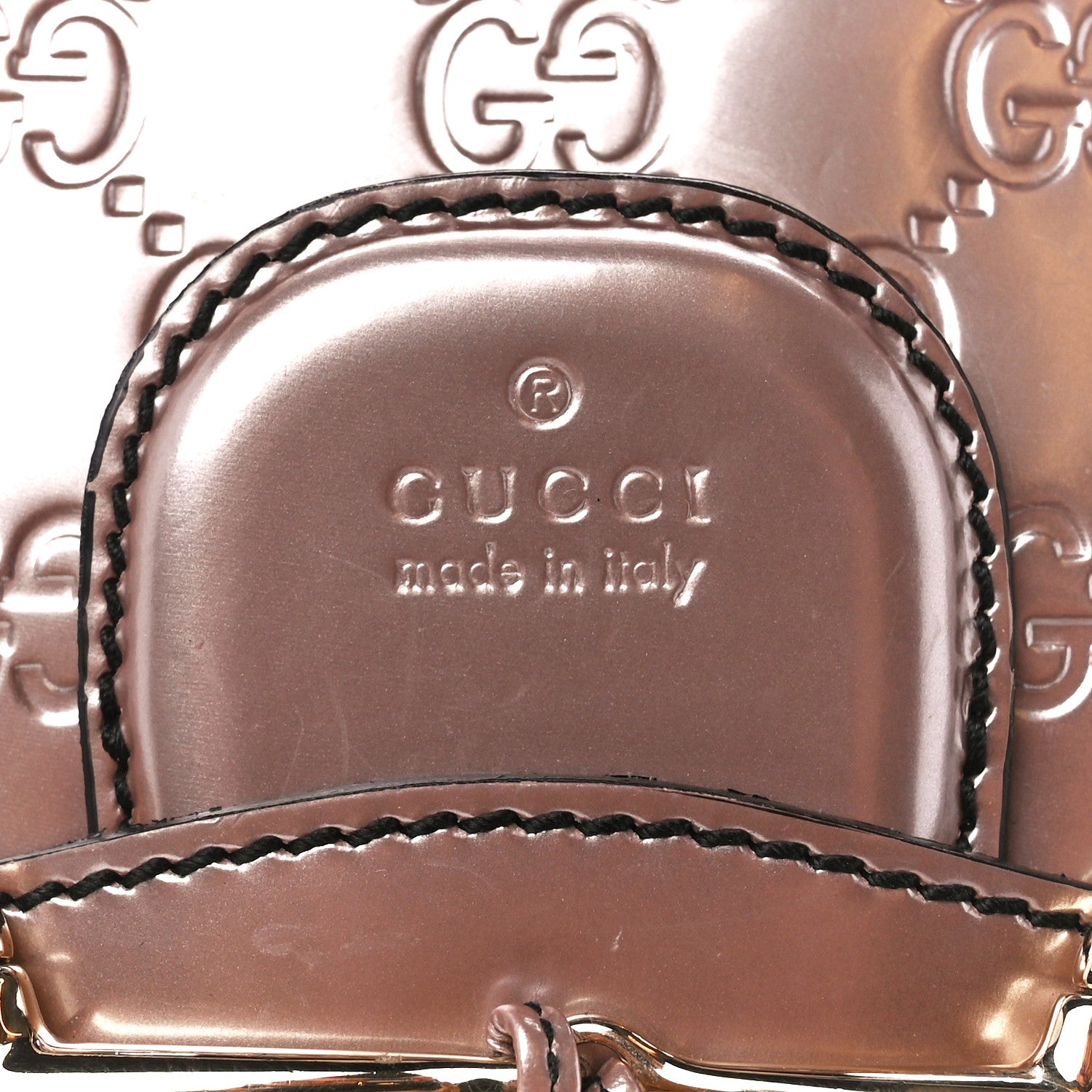 Gucci Shine Guccissima Medium Emily Chain Shoulder Bag Dark Cipria 9 of 14