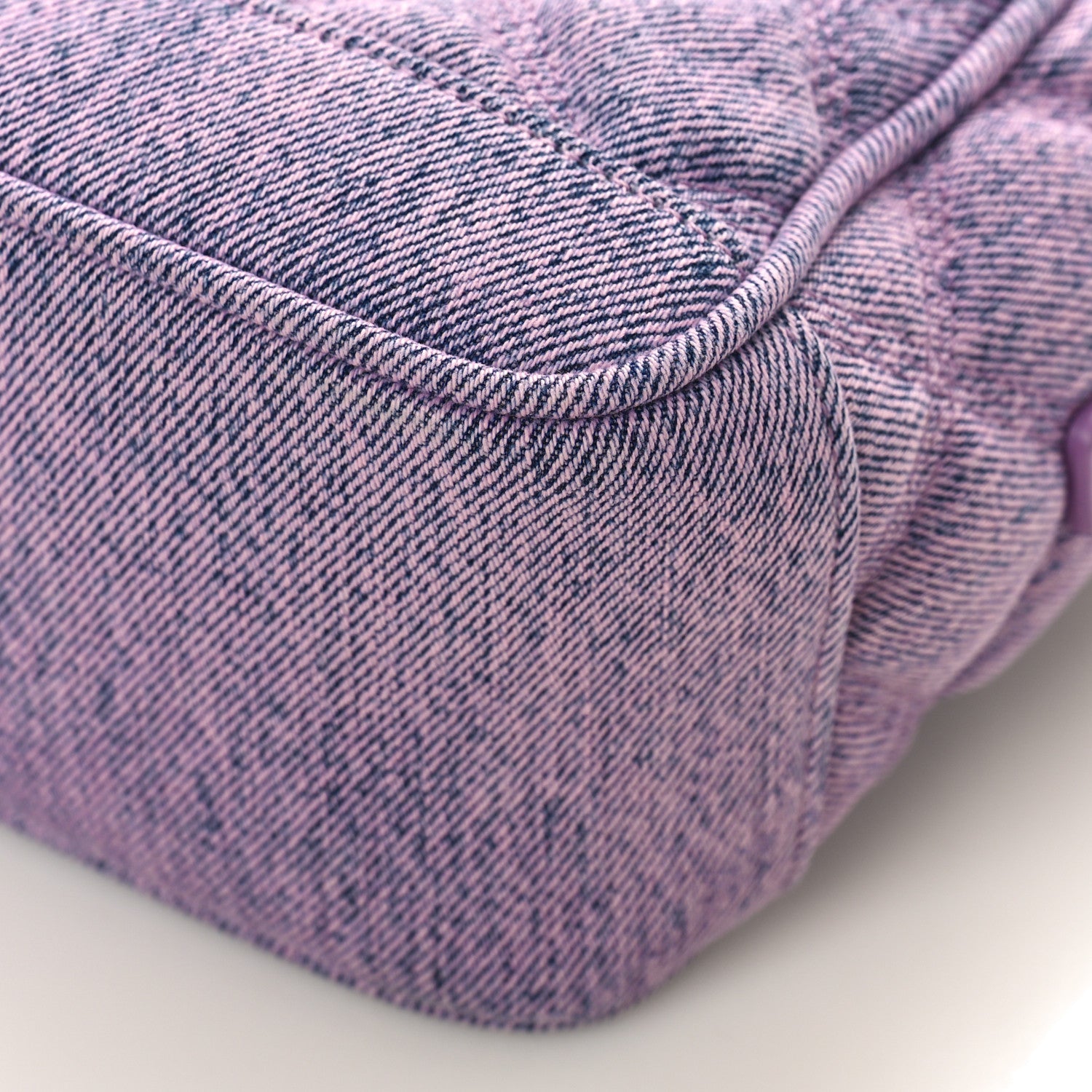 Saint Laurent Denim Quilted 80's Vanity Bag Bleached Lilac 8 of 8
