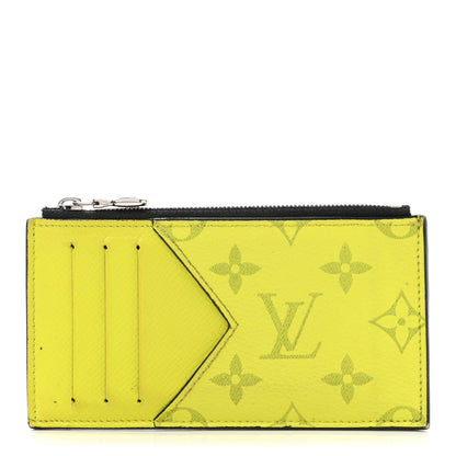 Louis Vuitton Monogram Taiga Coin Card Holder Yellow 1 of 10