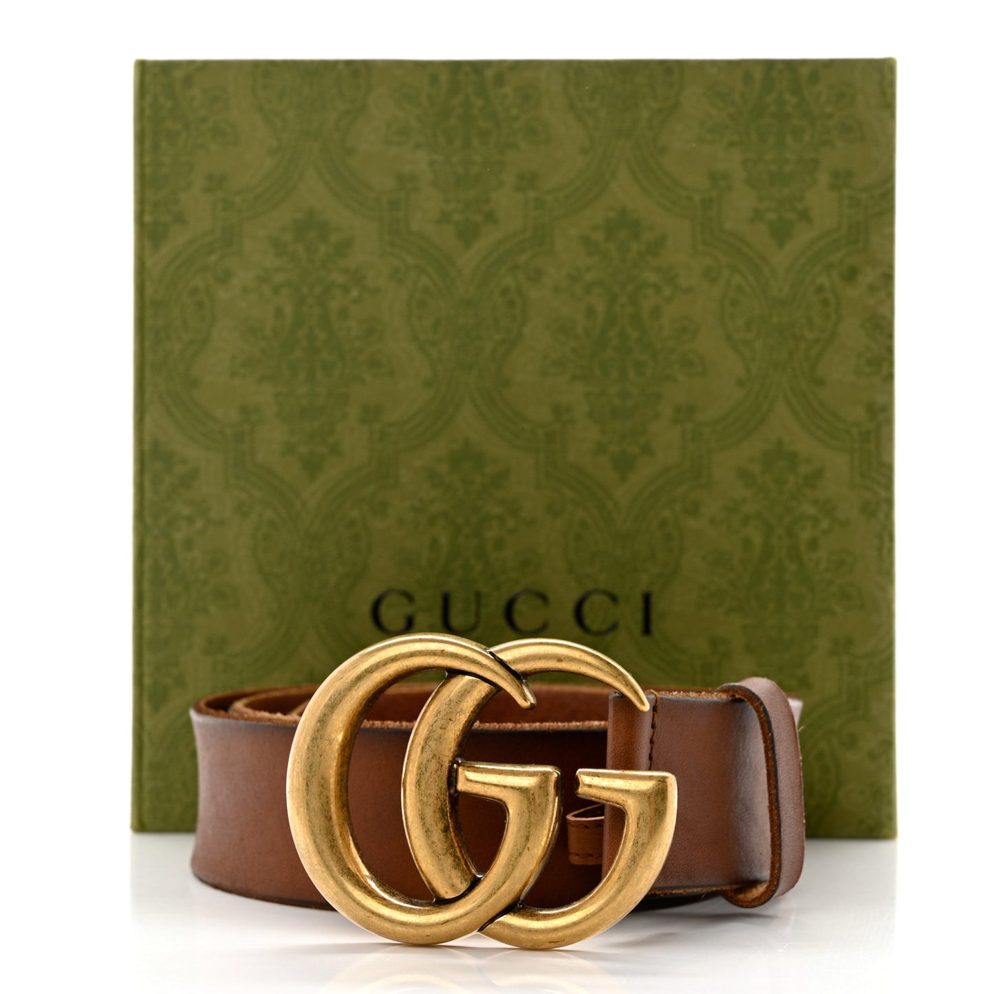 Faded Calfskin Double G 40mm Belt 80 32 Cuir