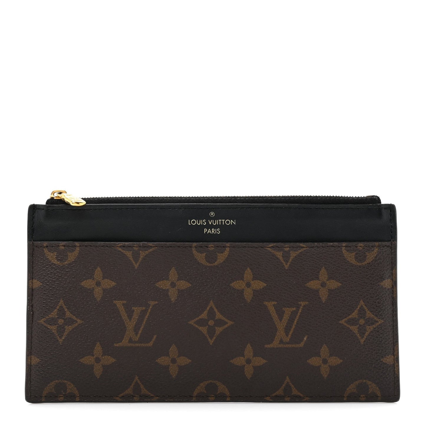 Monogram Slim Purse Black