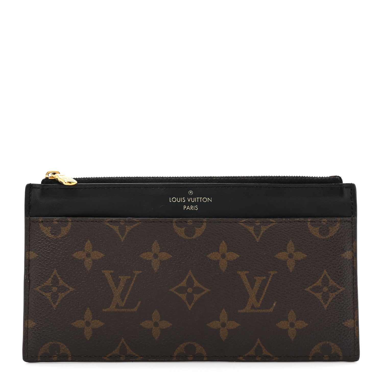 Louis Vuitton Monogram Slim Purse Black 1 of 10