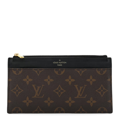 Louis Vuitton Monogram Slim Purse Black 1 of 10