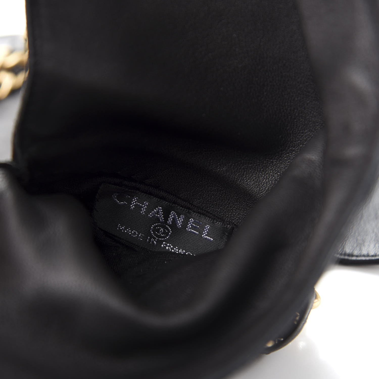 Chanel Lambskin Crocodile Embossed Chain Gloves 8 Black 4 of 5