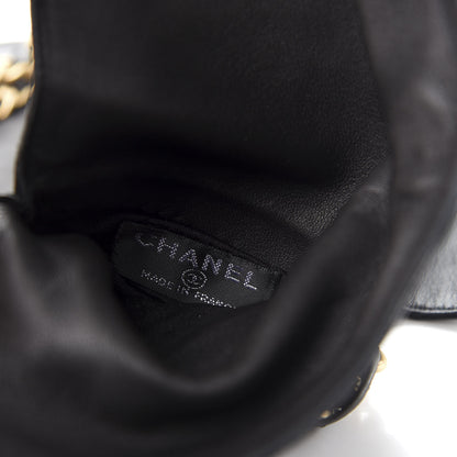 Chanel Lambskin Crocodile Embossed Chain Gloves 8 Black 4 of 5