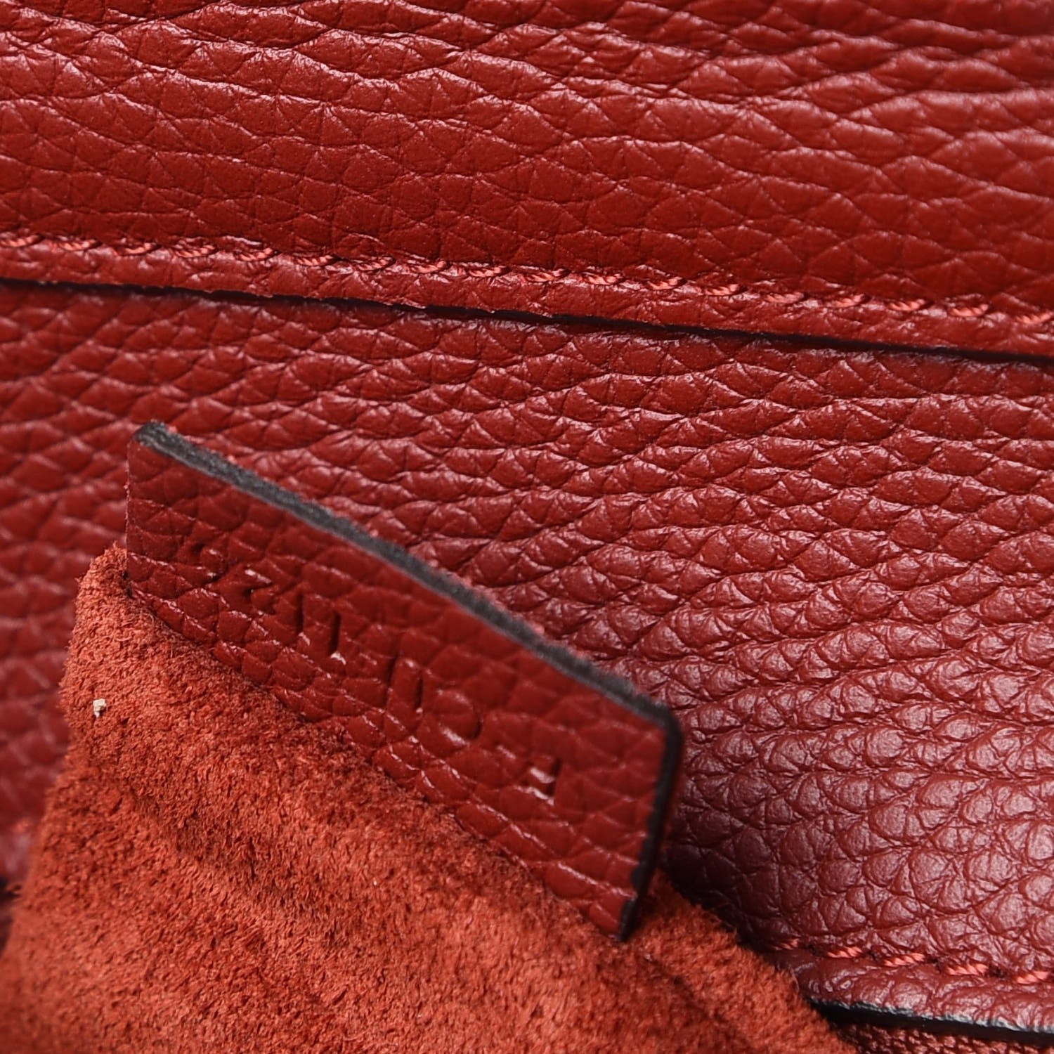 Celine Drummed Calfskin Micro Luggage Merlot 7 of 7