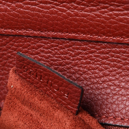 Celine Drummed Calfskin Micro Luggage Merlot 7 of 7