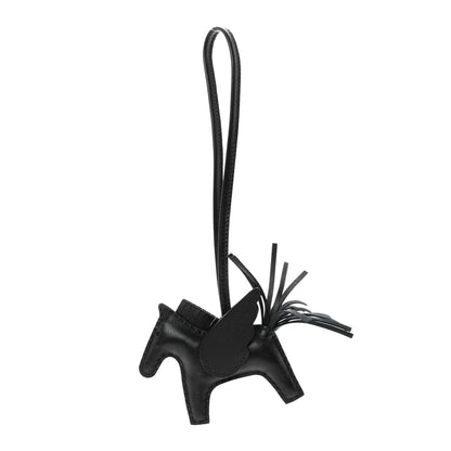 Hermes Milo Lambskin Grigri Rodeo Pegase Horse Bag Charm PM So Black 1 of 5