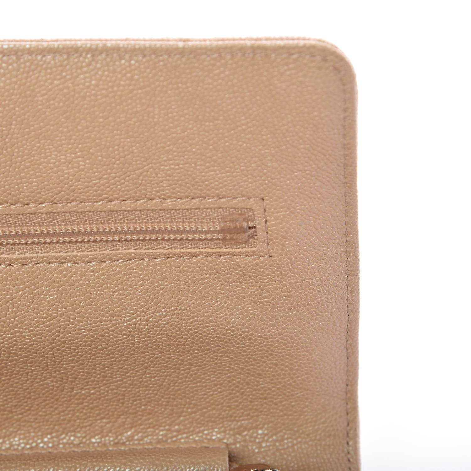 Chanel Iridescent Caviar Quilted Wallet On Chain WOC Beige 13 of 15