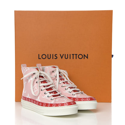 Louis Vuitton Monogram Giant Stellar Sneaker Boots 40 Rose Rouge 10 of 10