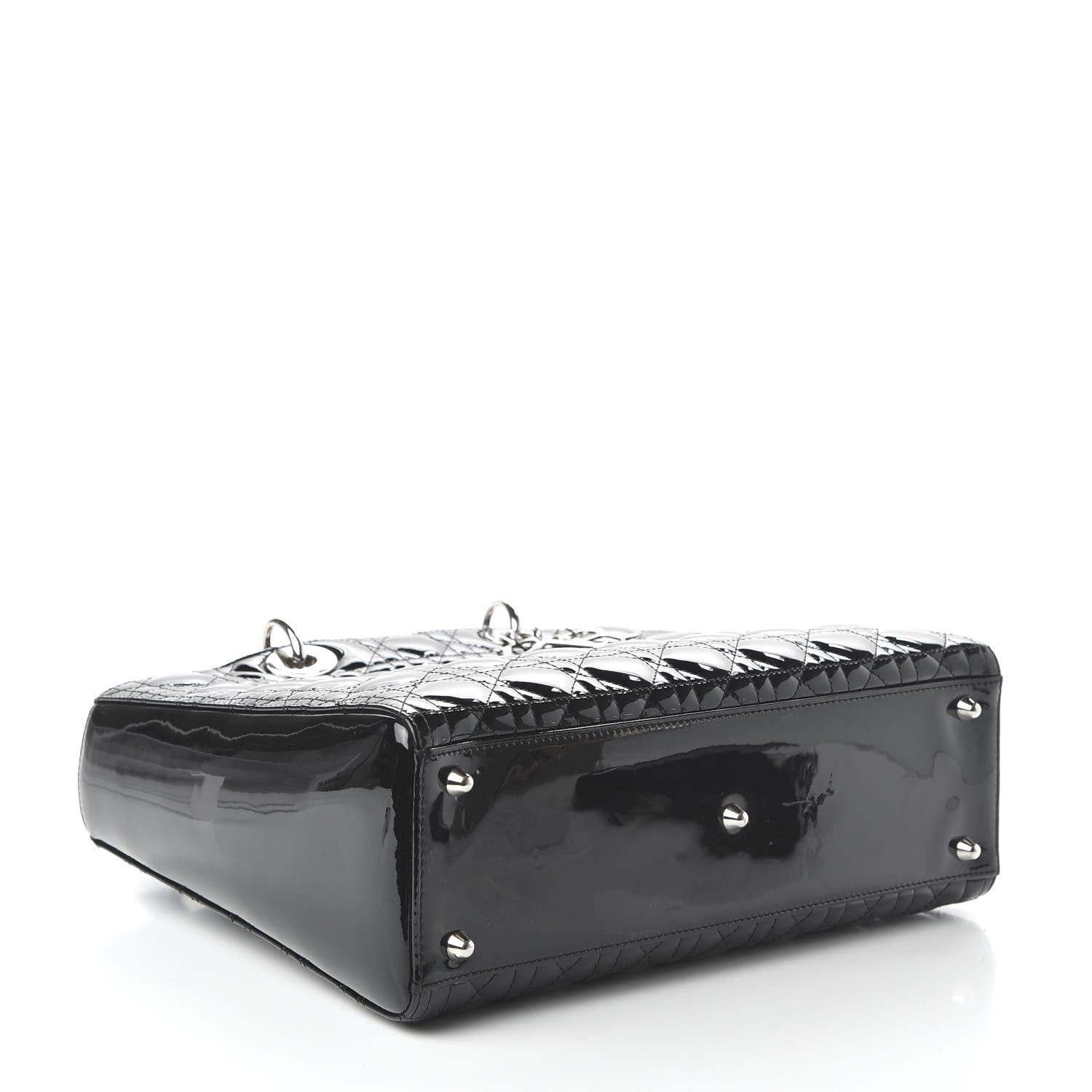 Christian Dior Patent Cannage Large Lady Dior Black 5 of 10